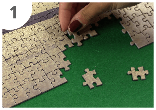 Instructions for puzzle mat - step 1