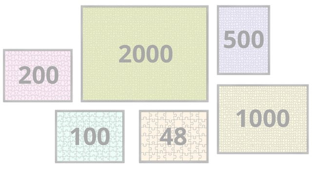 Frames for puzzles from 48 to 2000 pieces